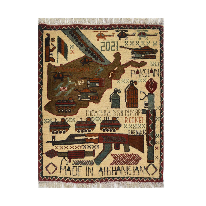 Afghan War Rug 2' x 2'4" - No. AL70530