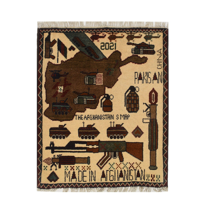 Afghan War Rug 2' 1" x 2' 5" - No. AL88589