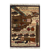 Afghan War Rug 1'9" x 2'4" - No. AL22391