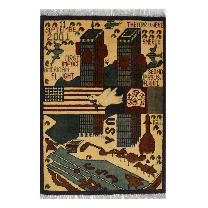 Afghan War Rug 2' " x 2' 8" - No. AL26360