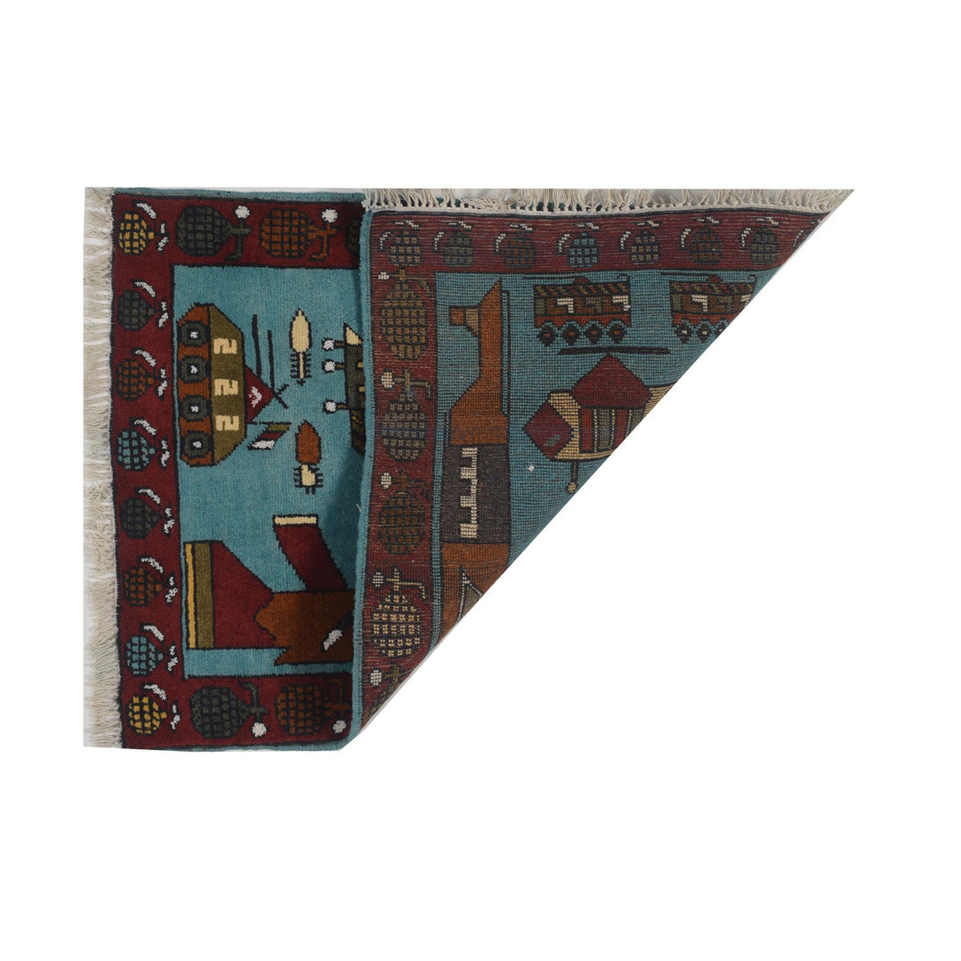 Afghan War Rug 2' x 2'8" - No. AL13254