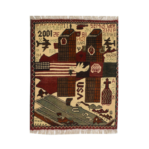 Afghan War Rug 2' " x 2' 5" - No. AL46787