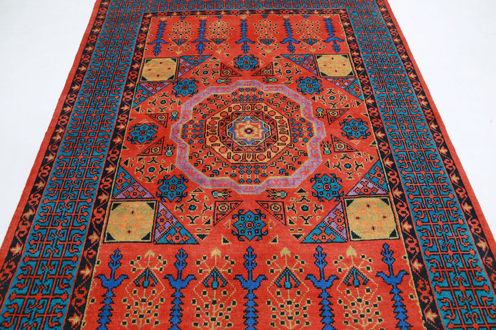 Hand Knotted Mamluk Wool Rug 5' 7" x 7' 9" - No. AT99762