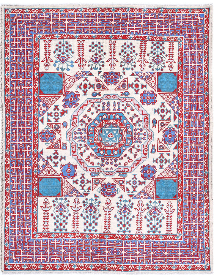 Hand Knotted Mamluk Wool Rug 5' 1" x 6' 7" - No. AT52480