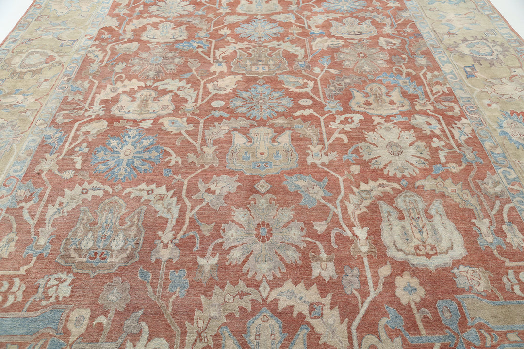 Hand Knotted Turkish Samsun Sultanabad Wool Rug 10' 5" x 14' 8" - No. AT73763