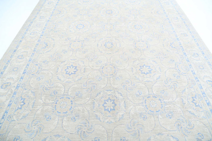 Hand Knotted Serenity Wool Rug 9' 0" x 12' 1" - No. AT18573