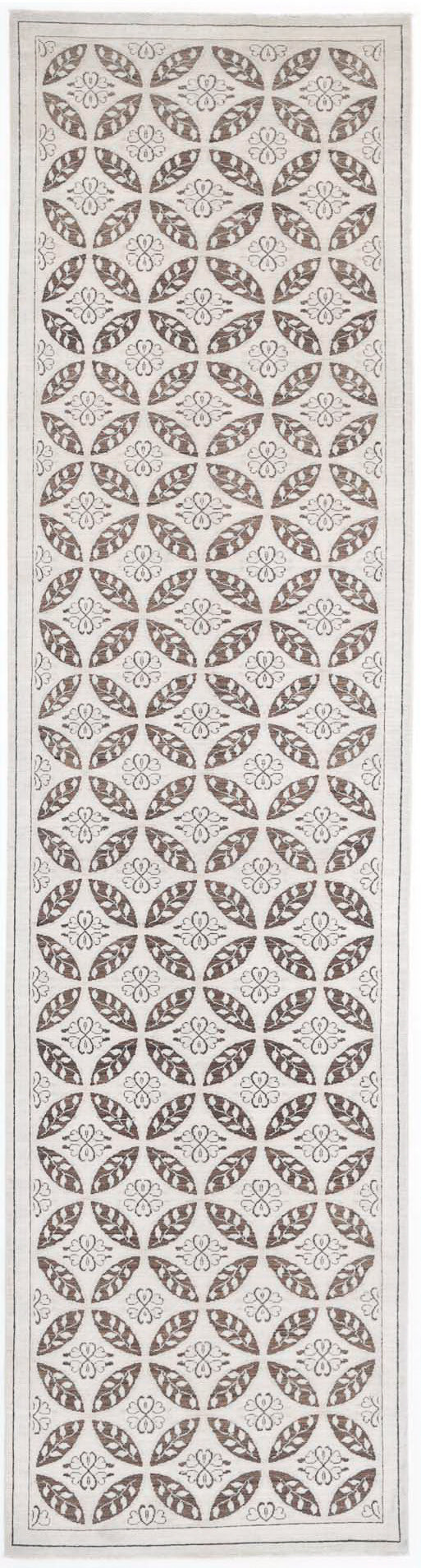 Hand Knotted Serenity Wool Rug 3' 9" x 16' 2" - No. AT54613