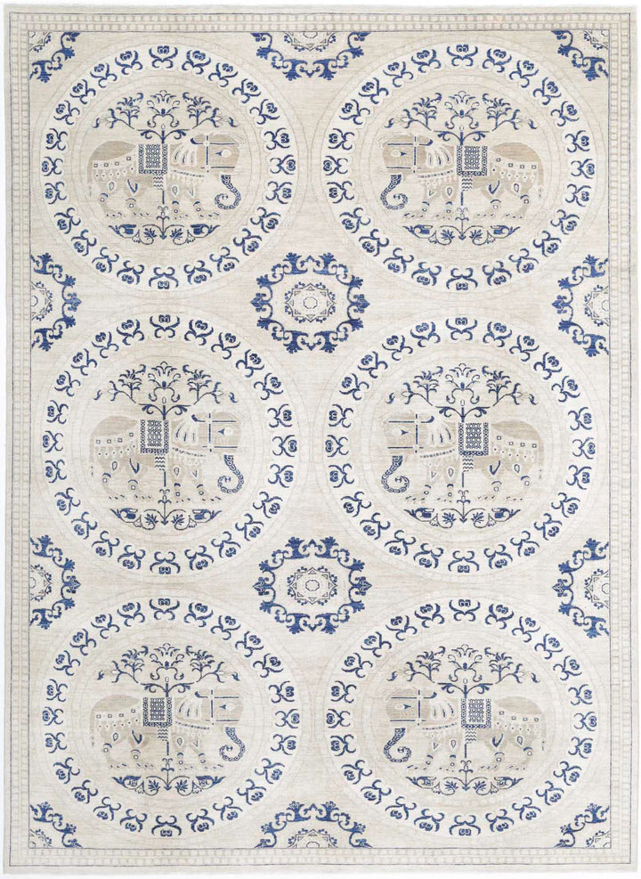 Hand Knotted Serenity Wool Rug 8' 2" x 11' 4" - No. AT46986