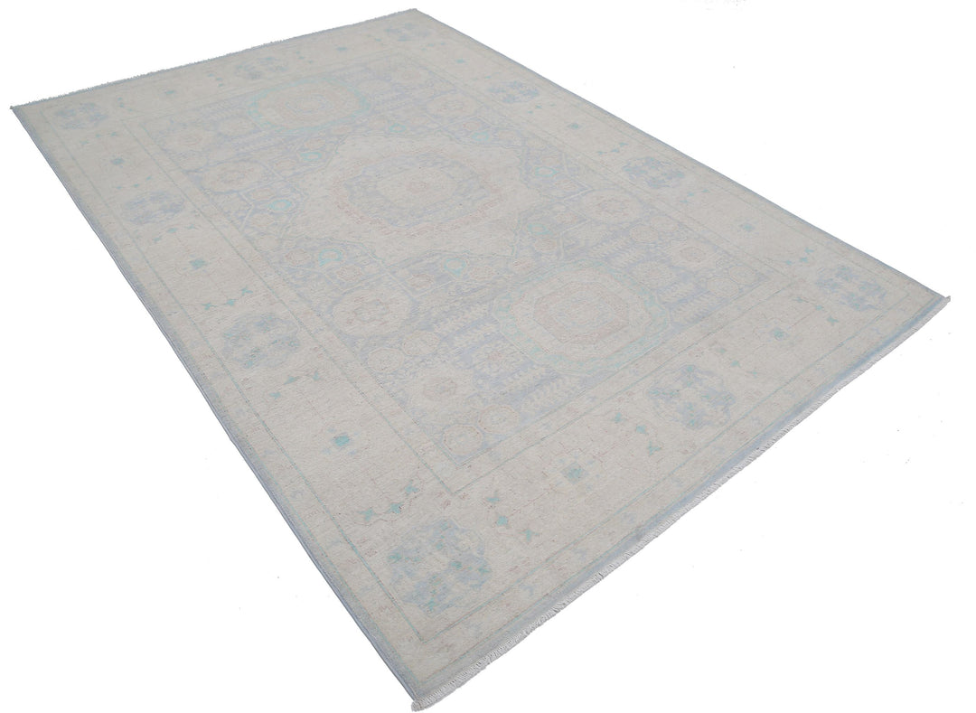 Hand Knotted Serenity Wool Rug 6' 0" x 8' 6" - No. AT18127