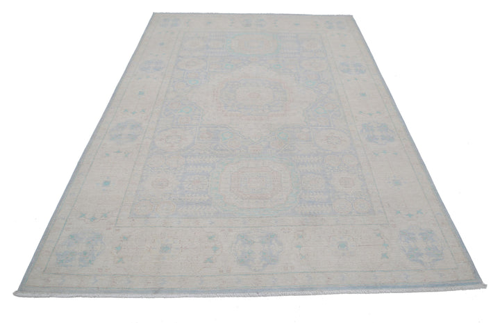Hand Knotted Serenity Wool Rug 6' 0" x 8' 6" - No. AT18127