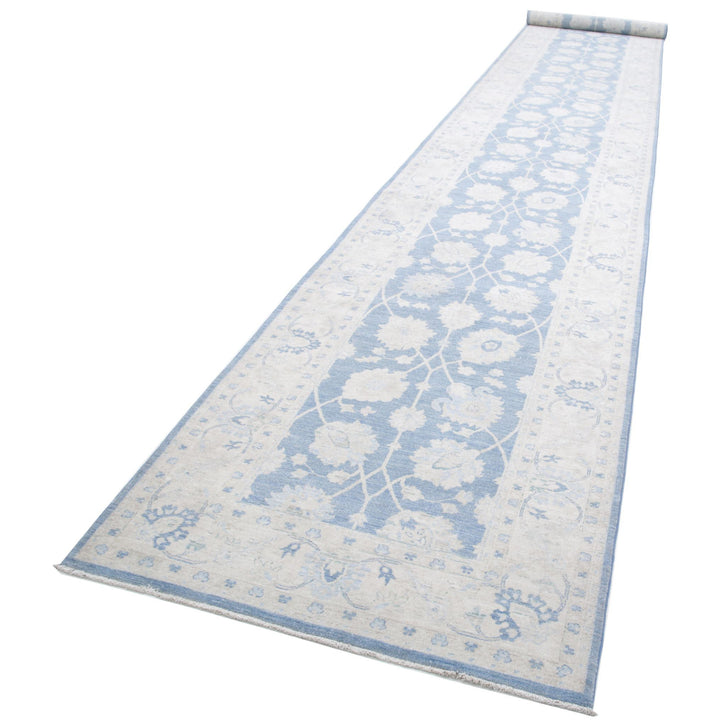 Hand Knotted Serenity Wool Rug 3' 11" x 26' 5" - No. AT46349