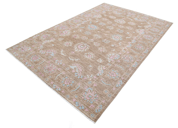 Hand Knotted Serenity Wool Rug 6' 5" x 9' 9" - No. AT66823