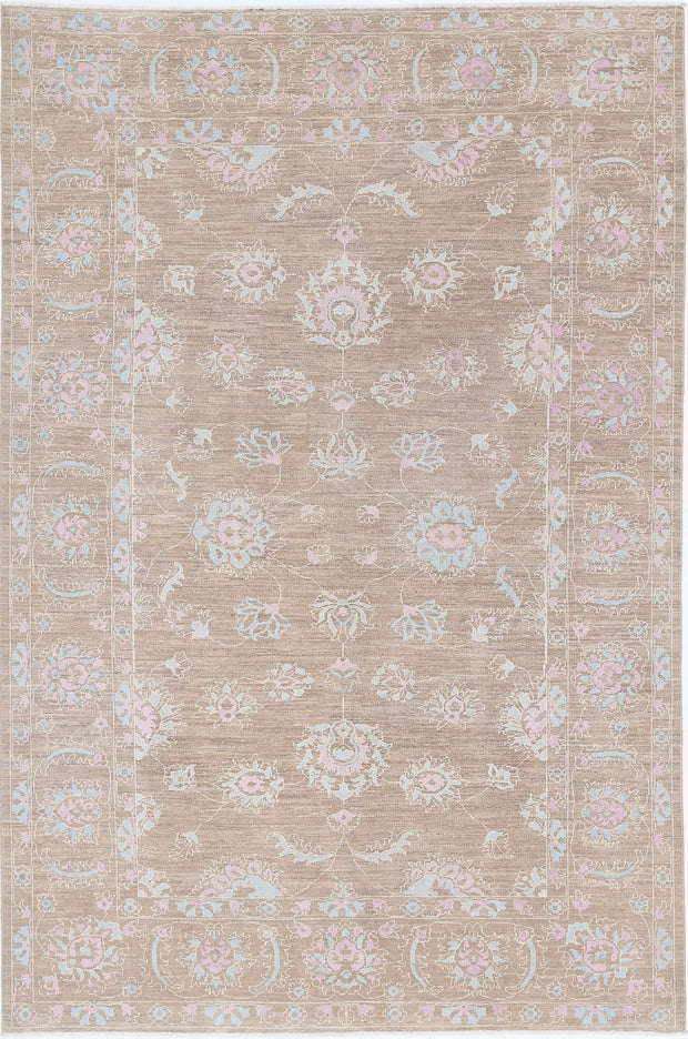 Hand Knotted Serenity Wool Rug 6' 5" x 9' 9" - No. AT66823