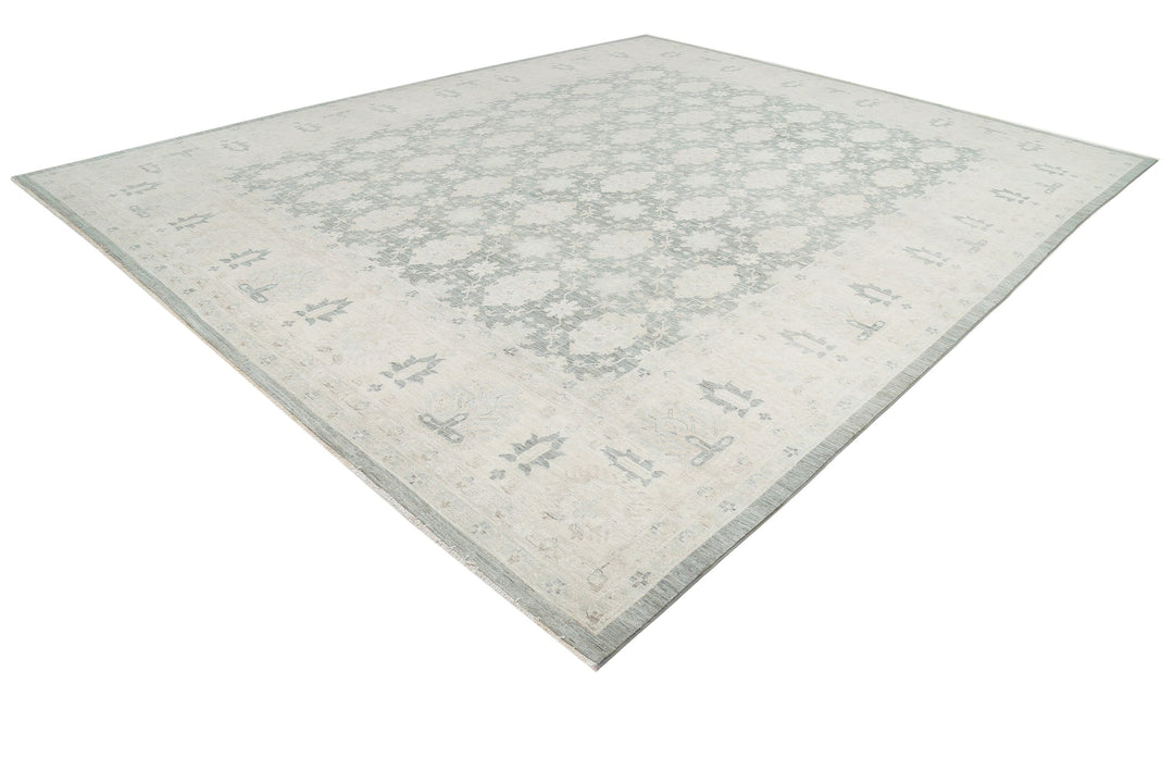 Hand Knotted Serenity Wool Rug 12' 10" x 15' 7" - No. AT36375