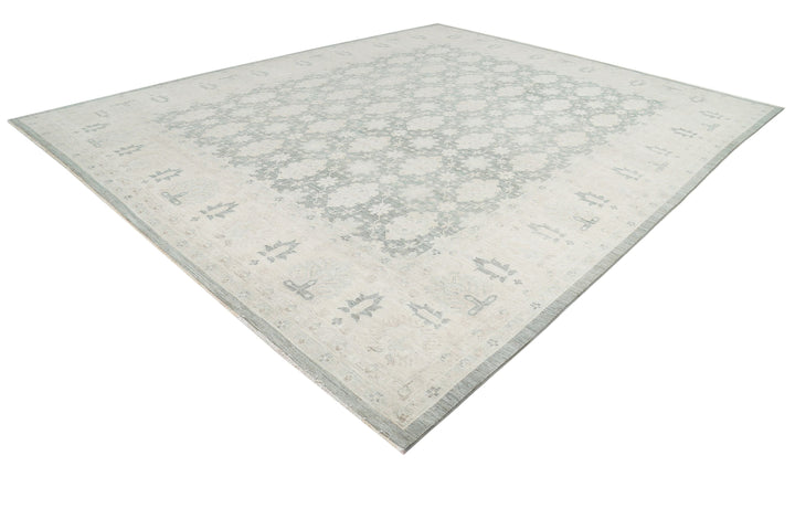 Hand Knotted Serenity Wool Rug 12' 10" x 15' 7" - No. AT36375