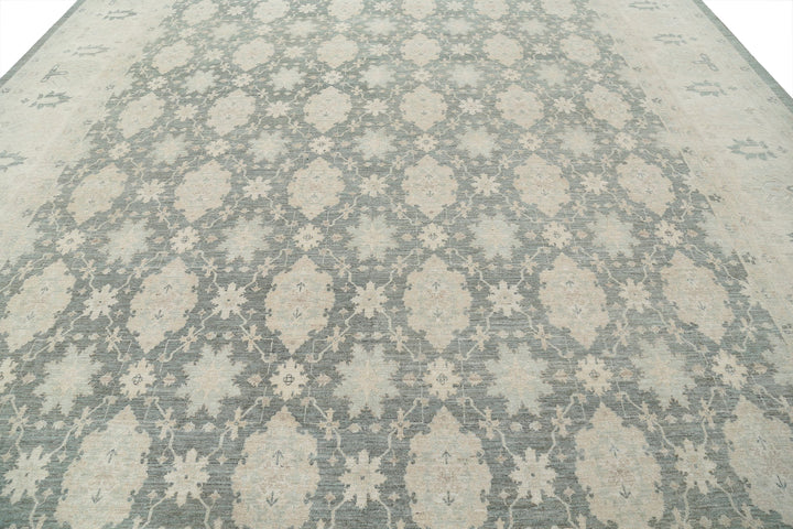 Hand Knotted Serenity Wool Rug 12' 10" x 15' 7" - No. AT36375