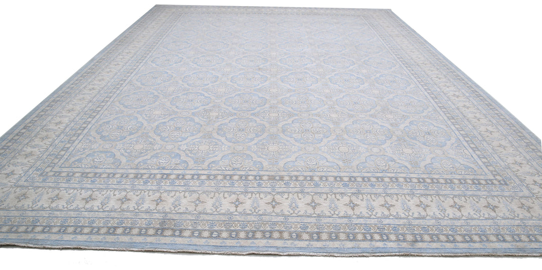 Hand Knotted Serenity Wool Rug 14' 1" x 18' 9" - No. AT68604