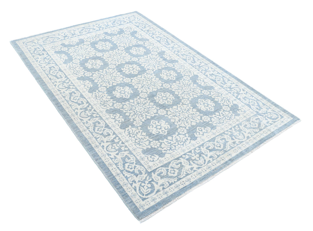 Hand Knotted Fine Serenity Wool Rug 4' 4" x 6' 6" - No. AT36789