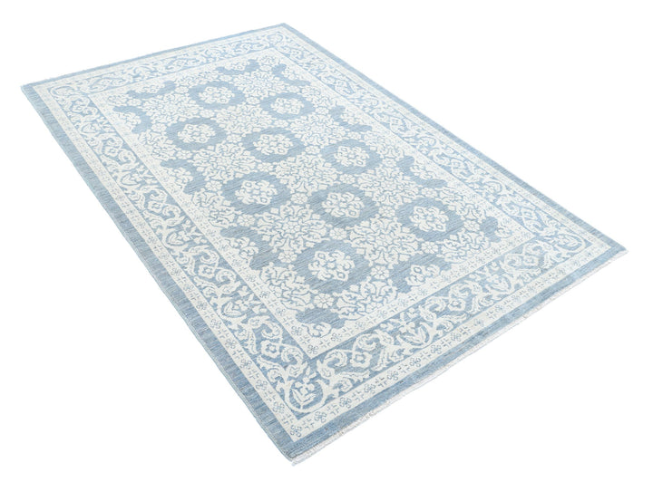 Hand Knotted Fine Serenity Wool Rug 4' 4" x 6' 6" - No. AT36789