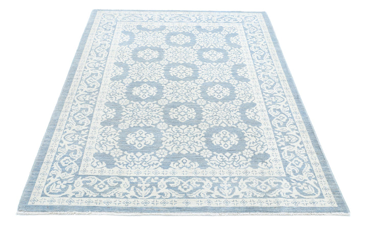 Hand Knotted Fine Serenity Wool Rug 4' 4" x 6' 6" - No. AT36789