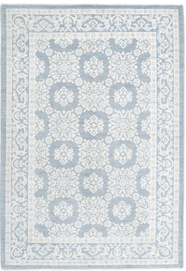 Hand Knotted Fine Serenity Wool Rug 4' 4" x 6' 6" - No. AT36789