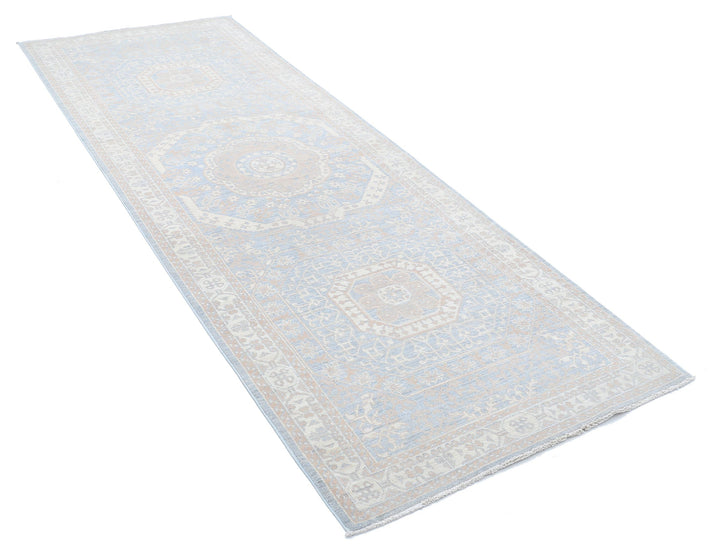 Hand Knotted Fine Mamluk Wool Rug 3' 5" x 9' 5" - No. AT17208