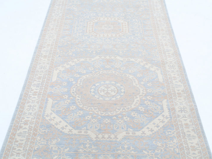 Hand Knotted Fine Mamluk Wool Rug 3' 5" x 9' 5" - No. AT17208