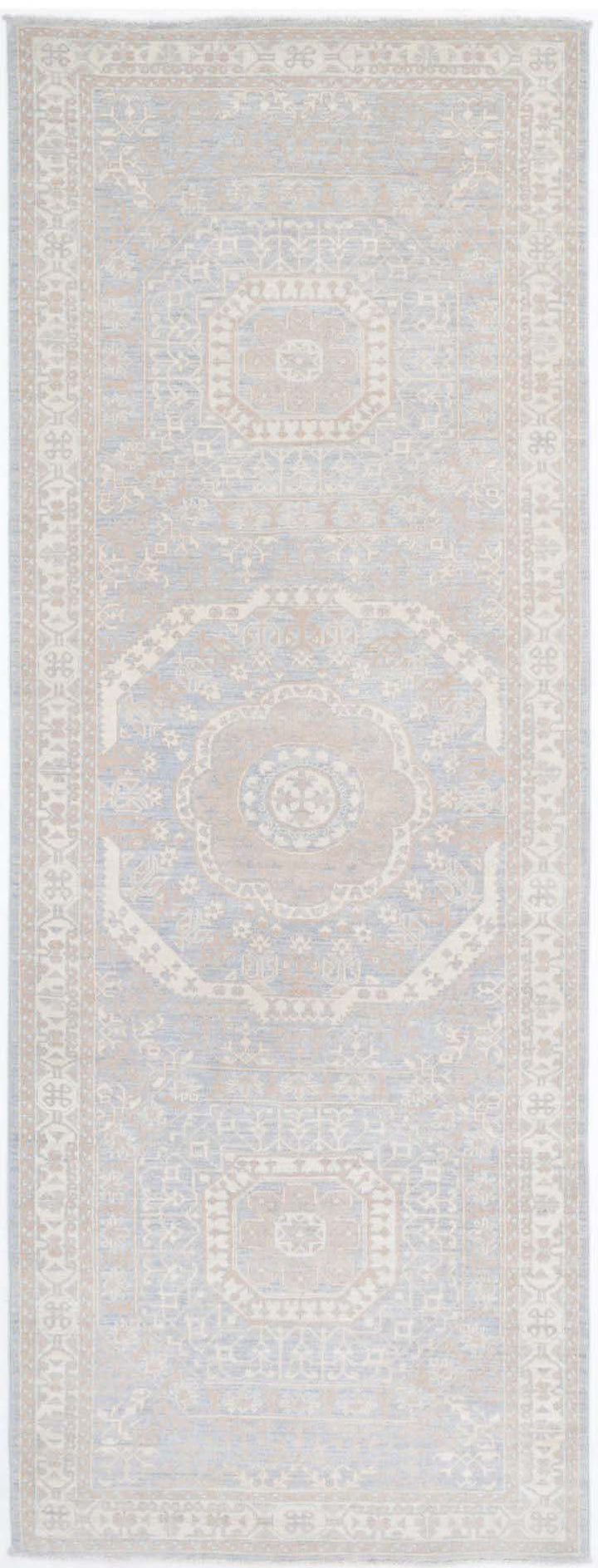 Hand Knotted Fine Mamluk Wool Rug 3' 5" x 9' 5" - No. AT17208