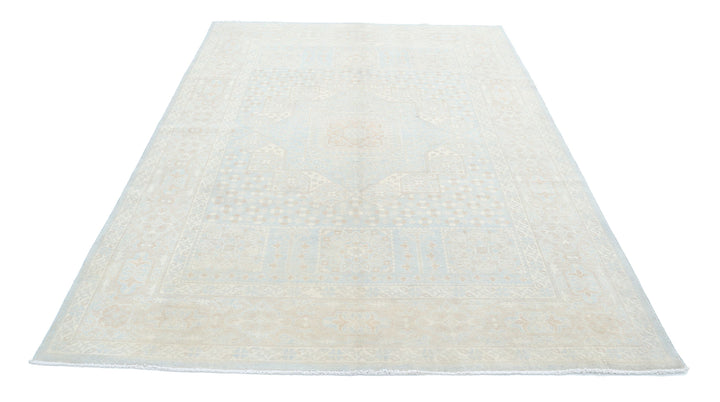 Hand Knotted Fine Mamluk Wool Rug 6' 2" x 8' 10" - No. AT49690