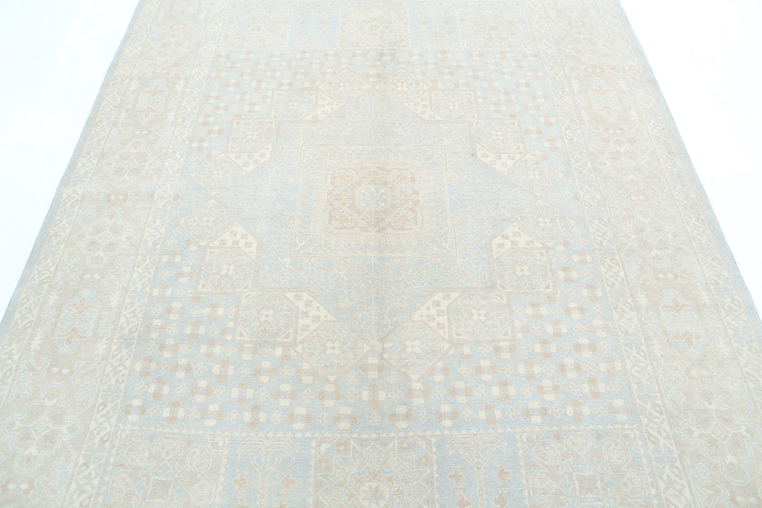 Hand Knotted Fine Mamluk Wool Rug 6' 2" x 8' 10" - No. AT49690