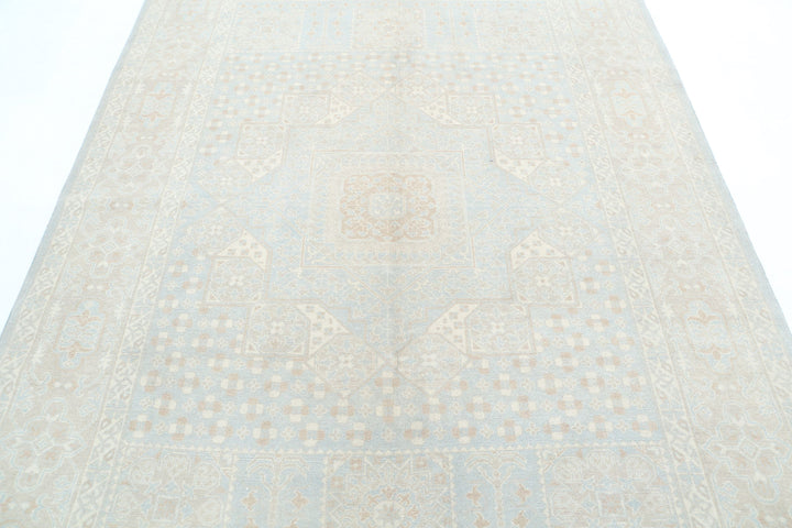 Hand Knotted Fine Mamluk Wool Rug 6' 2" x 8' 10" - No. AT49690