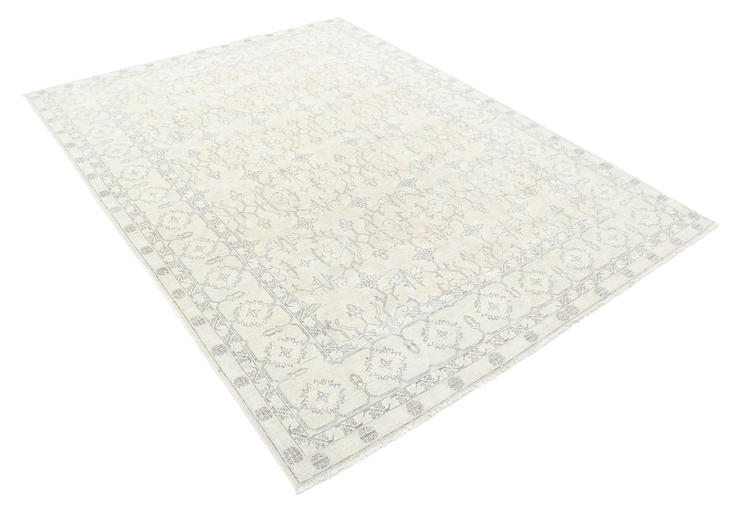 Hand Knotted Fine Serenity Wool Rug 6' 0" x 7' 9" - No. AT81446