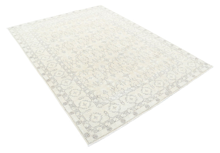 Hand Knotted Fine Serenity Wool Rug 6' 0" x 7' 9" - No. AT81446