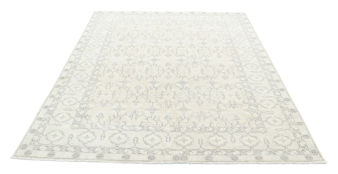 Hand Knotted Fine Serenity Wool Rug 6' 0" x 7' 9" - No. AT81446