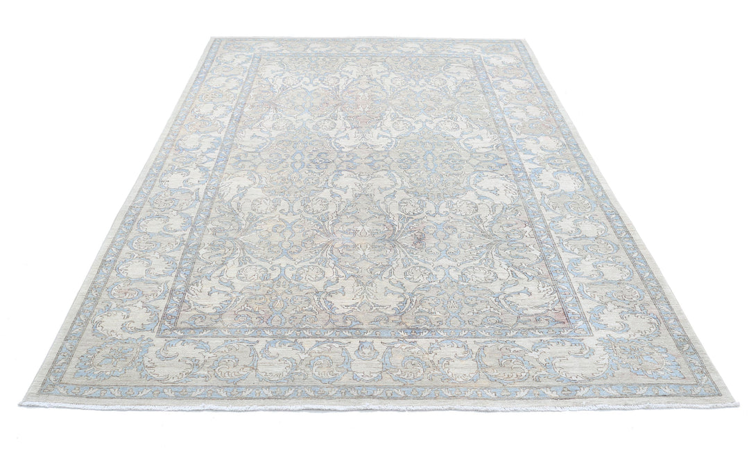 Hand Knotted Fine Serenity Wool Rug 6' 3" x 9' 1" - No. AT71143