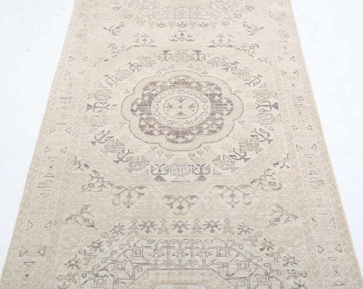 Hand Knotted Fine Mamluk Wool Rug 3' 5" x 9' 5" - No. AT83161