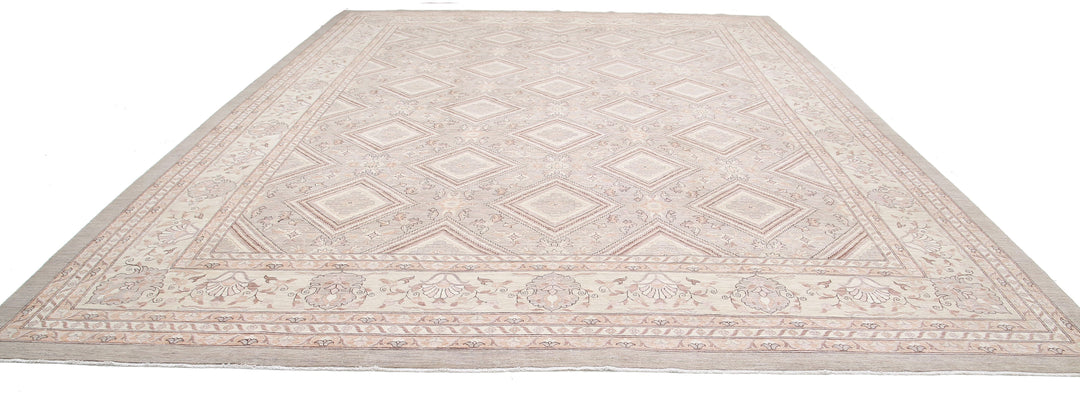 Hand Knotted Fine Serenity Wool Rug 13' 4" x 17' 6" - No. AT27304