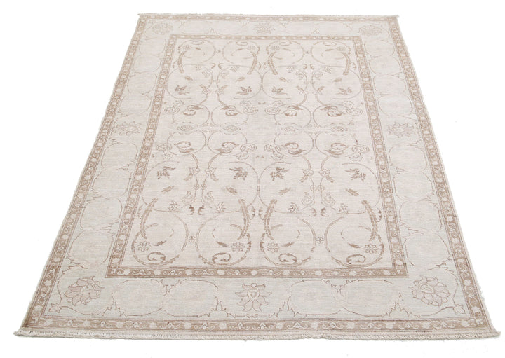 Hand Knotted Fine Serenity Wool Rug 4' 3" x 5' 11" - No. AT66953
