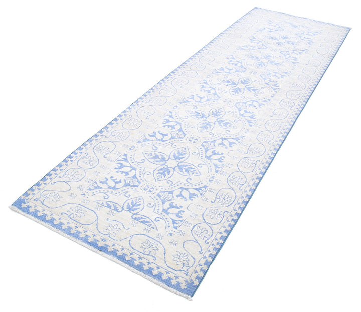 Hand Knotted Fine Serenity Wool Rug 3' 1" x 10' 2" - No. AT66159