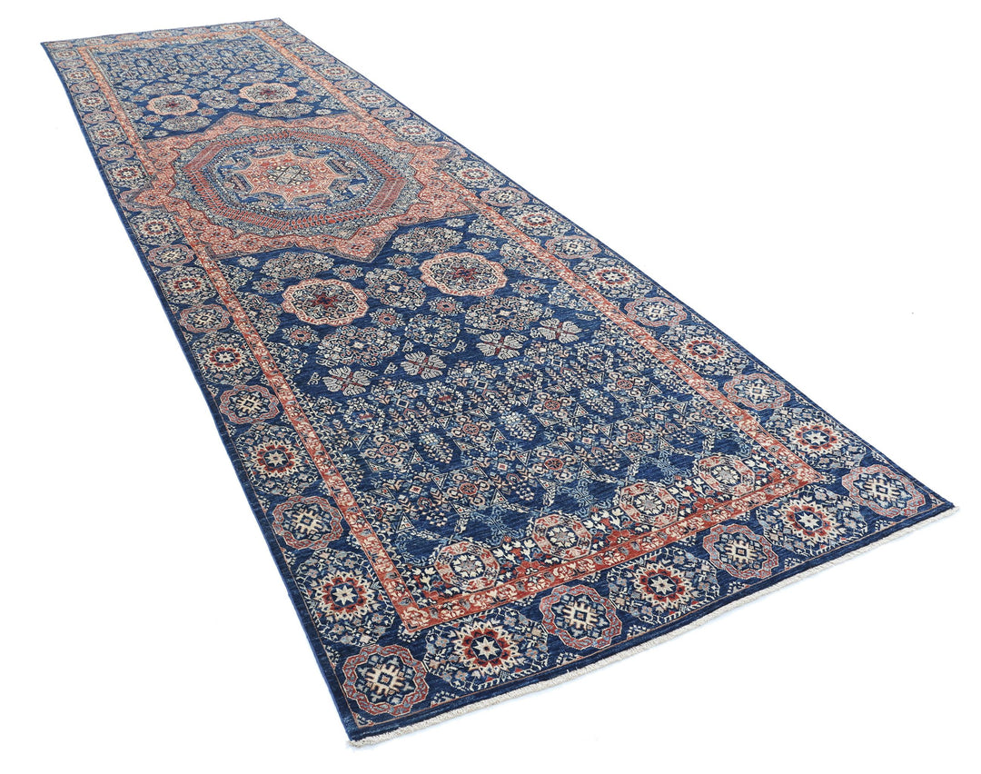 Hand Knotted Fine Mamluk Wool Rug 4' 9" x 15' 4" - No. AT29847