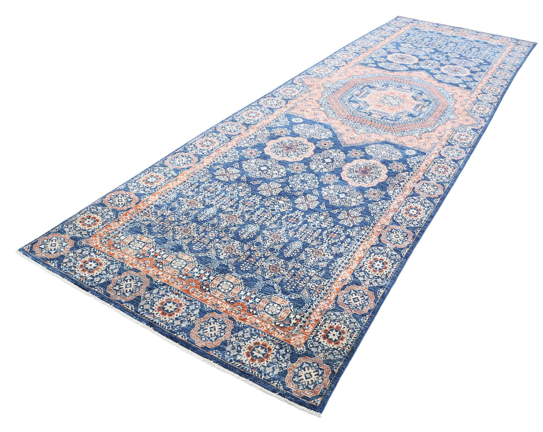 Hand Knotted Fine Mamluk Wool Rug 4' 9" x 15' 4" - No. AT29847