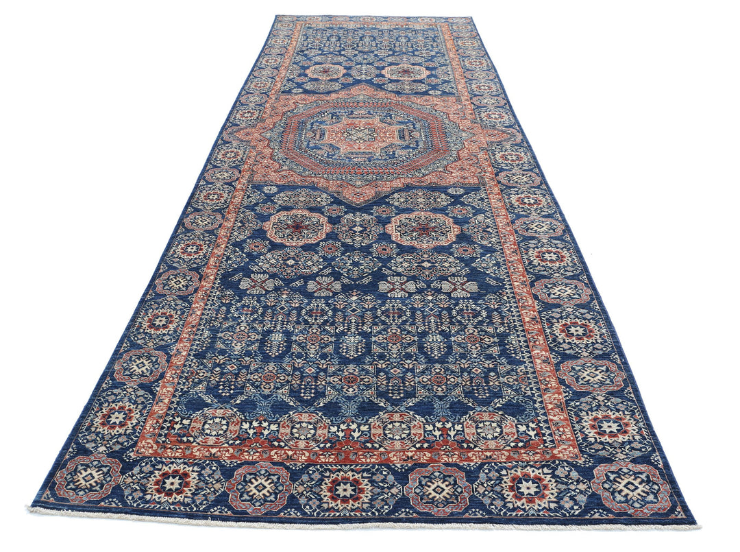 Hand Knotted Fine Mamluk Wool Rug 4' 9" x 15' 4" - No. AT29847