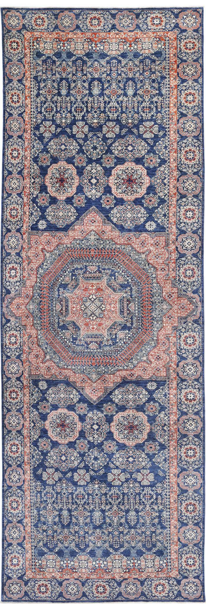 Hand Knotted Fine Mamluk Wool Rug 4' 9" x 15' 4" - No. AT29847