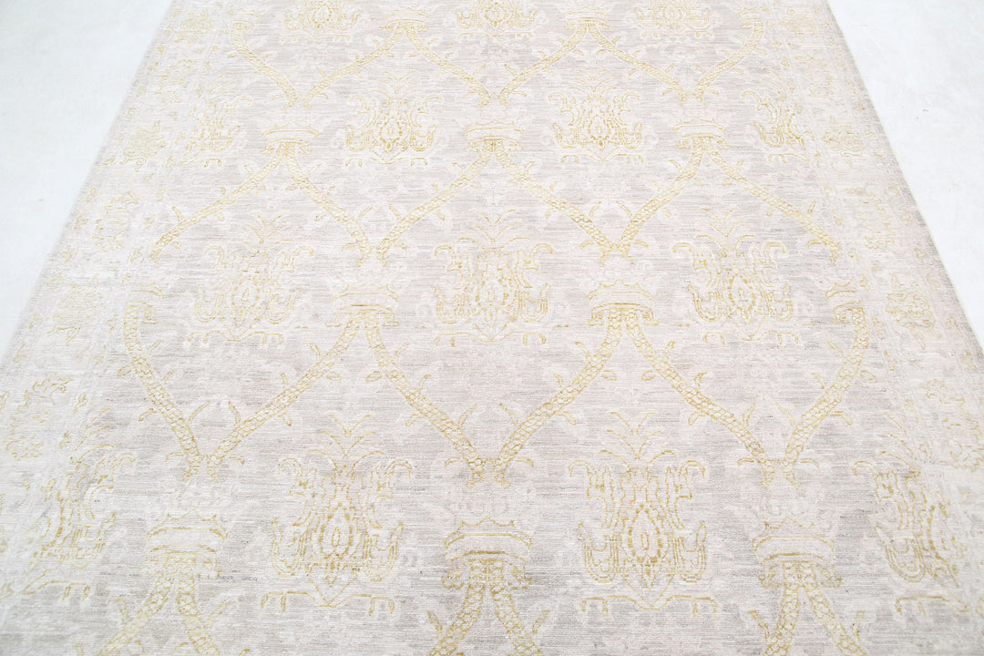 Hand Knotted Fine Serenity Wool Rug 6' 3" x 10' 9" - No. AT90847