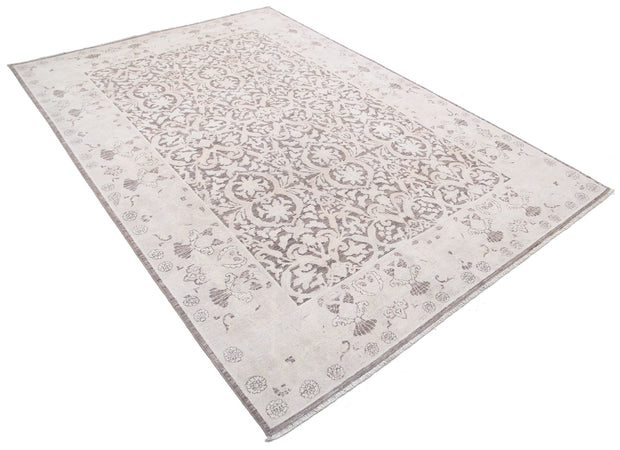 Hand Knotted Fine Serenity Wool Rug 6' 1" x 8' 7" - No. AT14850