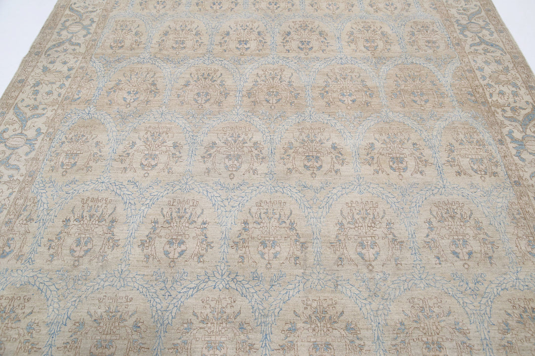 Hand Knotted Fine Serenity Wool Rug 7' 7" x 9' 5" - No. AT37163