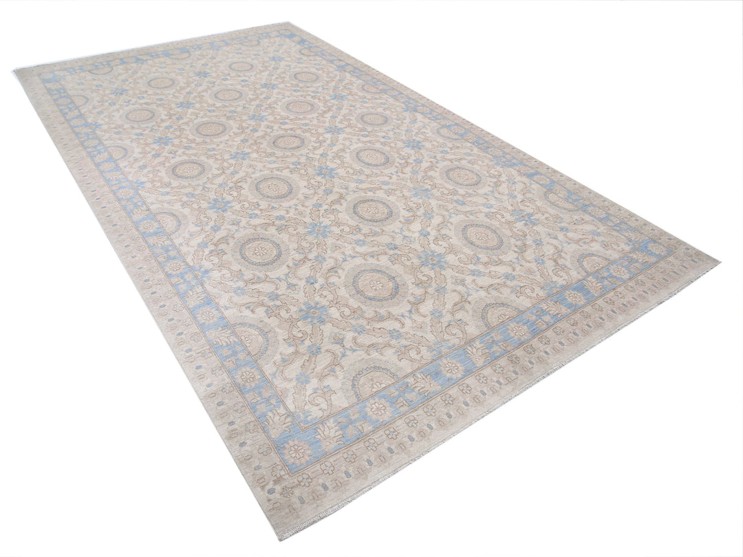 Hand Knotted Fine Serenity Wool Rug 6' 6" x 11' 0" - No. AT14519