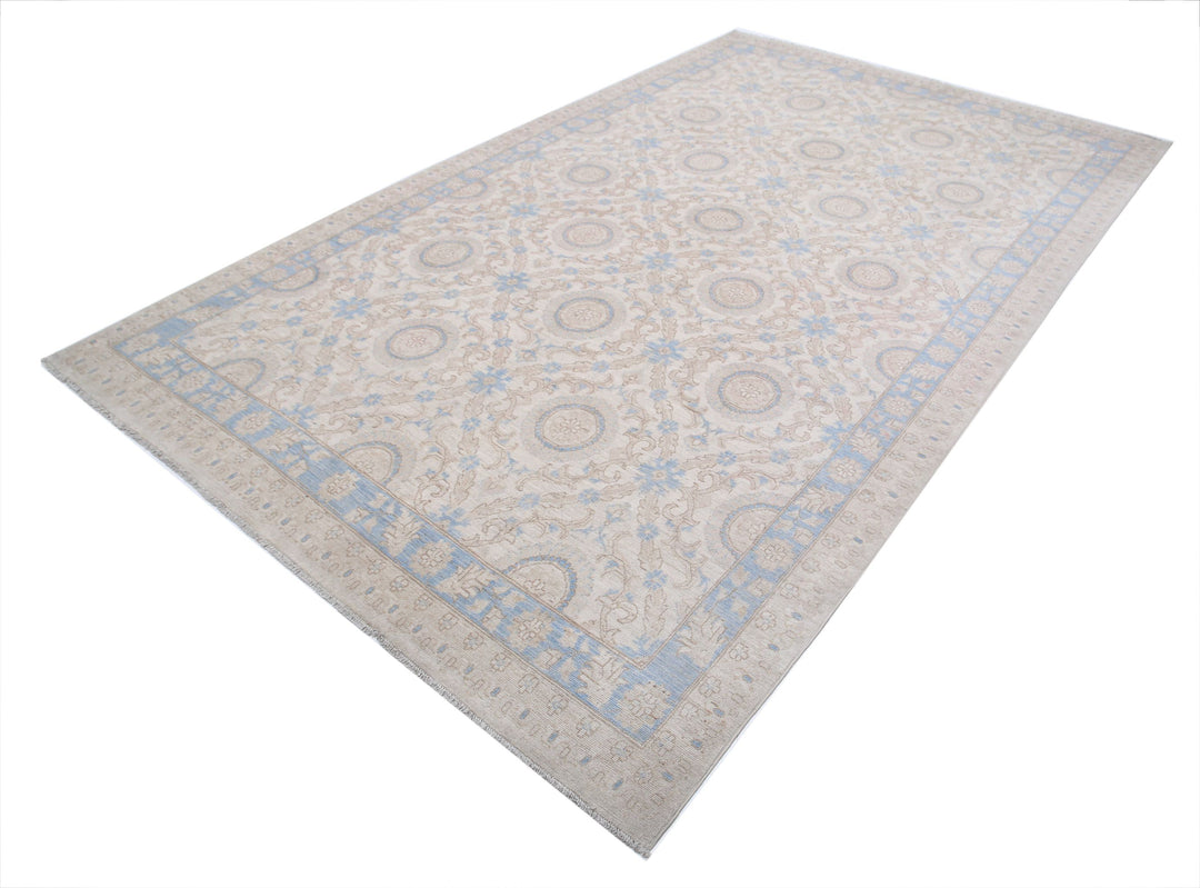 Hand Knotted Fine Serenity Wool Rug 6' 6" x 11' 0" - No. AT14519