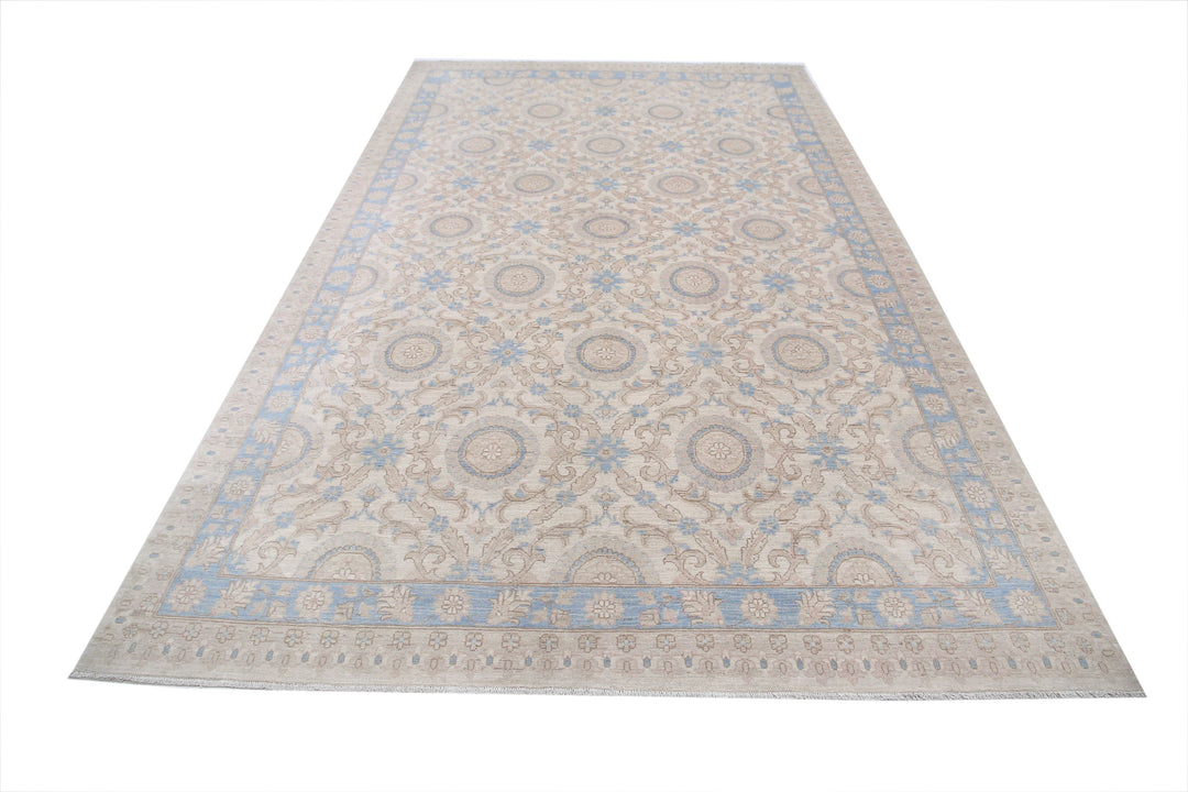 Hand Knotted Fine Serenity Wool Rug 6' 6" x 11' 0" - No. AT14519