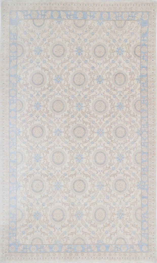 Hand Knotted Fine Serenity Wool Rug 6' 6" x 11' 0" - No. AT14519